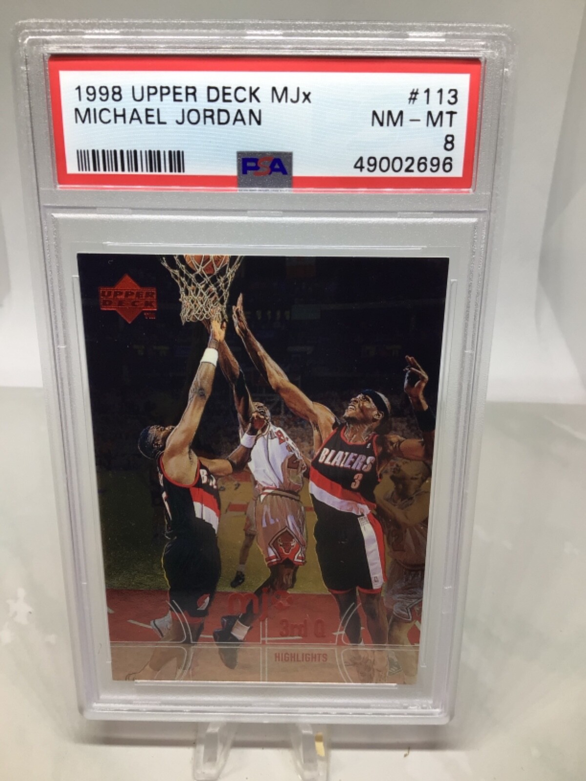 1998 Upper Deck MJX #113 Michael Jordan PSA 8 (6 in all grades) SP FOIL