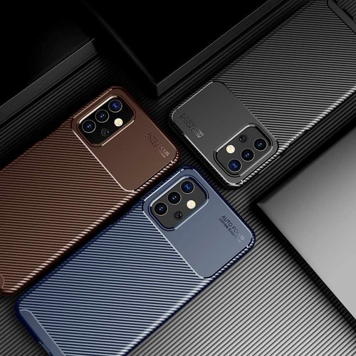 Pour Samsung Galaxy A32 5G Étui Slim En Fibre De Carbone + Verre Trempé 9H - Photo 9 sur 14