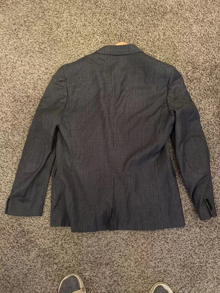 Blazer PRADA Hombre Lana Talla 46US/56IT Azul/Gris (Se Ajusta Como 44US/54IT) Foto 2 de 4