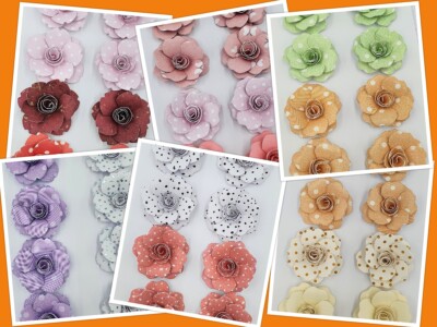 8-teiliges Set Papier Handarbeit Blumen für Kartenherstellung/Scrapbooking/Geschenk Deko