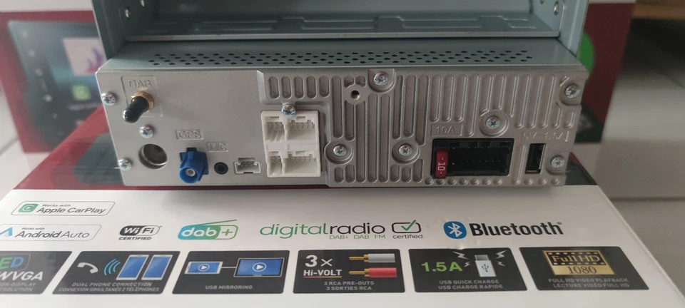 Pioneer SPH DA77DAB 2 DIN WVGA LED WIFI Carplay AANeu von More dB Car Audio - Bild 2 von 3