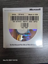 Microsoft Office Basic Edition 2003 - Dell Install CD New W/ Activation Code