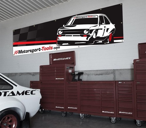 Motamec Motorsport Tools Ford Escort Mk2 großes Wandbanner für Garage & Werkstatt - Bild 1 von 2