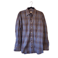 Peter Millar Blue Plaid Button Down Shirt