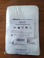 Wevac Vacuum Sealer Bags 100 Quart 8X12" for Food Saver, Seal a Meal, Weston