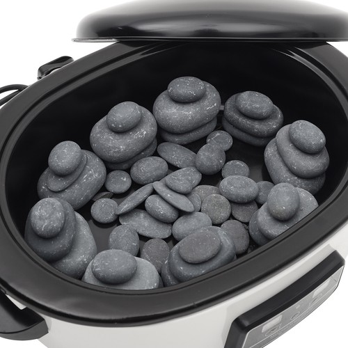 6QT Hot Stone Rocks Massage Heater Digital Display Kit 27/54/72Pcs Basalt Stones - Picture 6 of 10