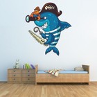 Blue Shark Pirate Kids Wall Sticker WS-50908