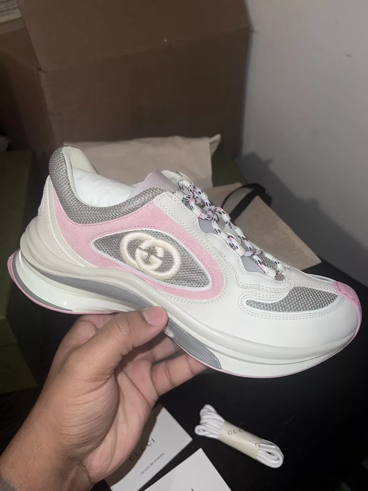Baskets logo Gucci Run GG 