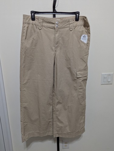 Time and Tru Women's Natural Tan Wide Leg Corduroy Cargo Pants Size 18 - Picture 3 of 10