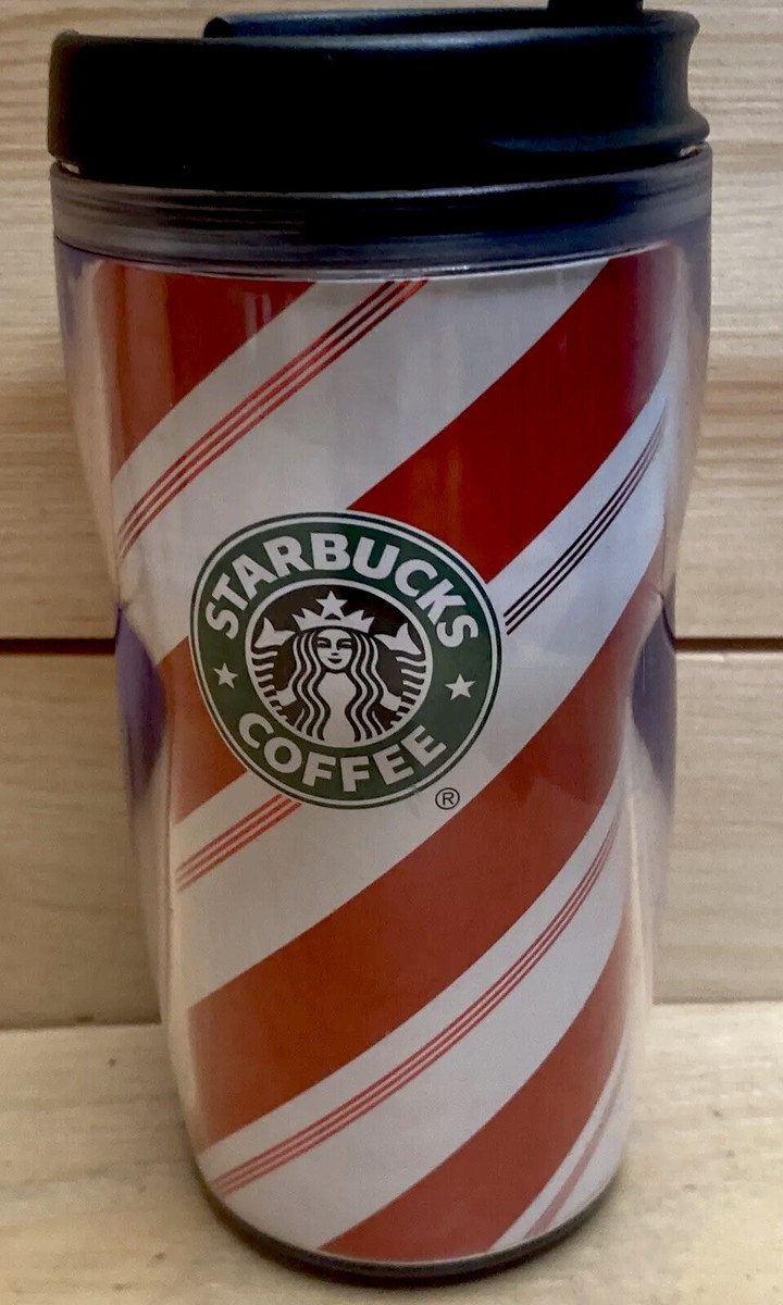 STARBUCKS 2008 Coffee Tea Travel Cup Mug Candy Cane Red Holiday Christmas  Gift | eBay