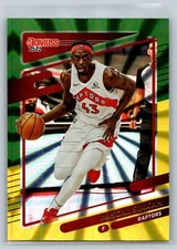 2021-22 Donruss #93 Pascal Siakam Holo Green and Yellow Laser RAPTORS