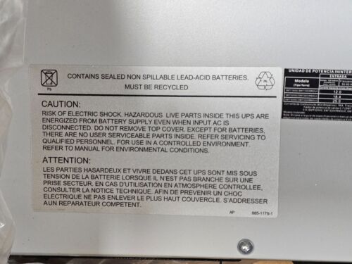 APC SMT1500RM2UC Smart-UPS, Line Interactive, 1500VA, Rackmount 2U AVR, 120V - Picture 8 of 15
