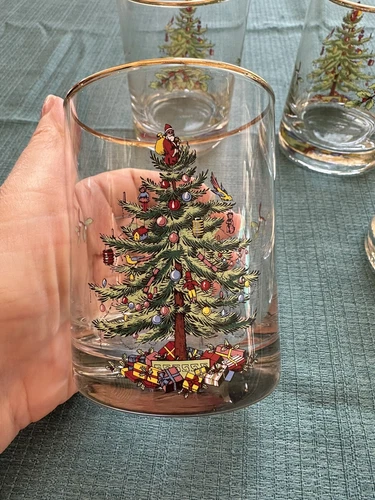 Spode Christmas Tree Old Fashioned Glass - Thumbnail 4