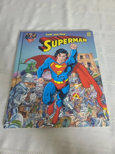 Vintage 1996 DC Comics Superman Look & Find Hardcover Book Siegel Shuster
