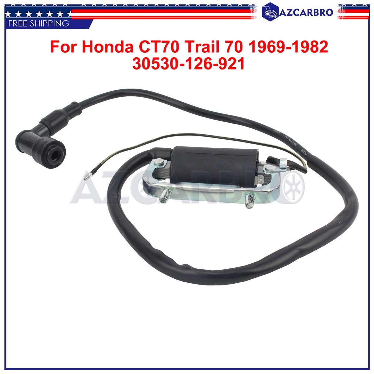 6 Volt Single Lead Ignition Coil For Honda CT70 C200 and Others