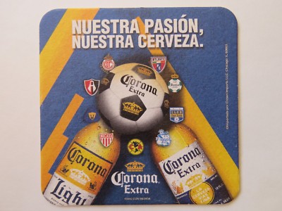 Bier Verbindung Untersetzer: Corona Extra,Licht ~ Fußball: Club San Luis,Santos