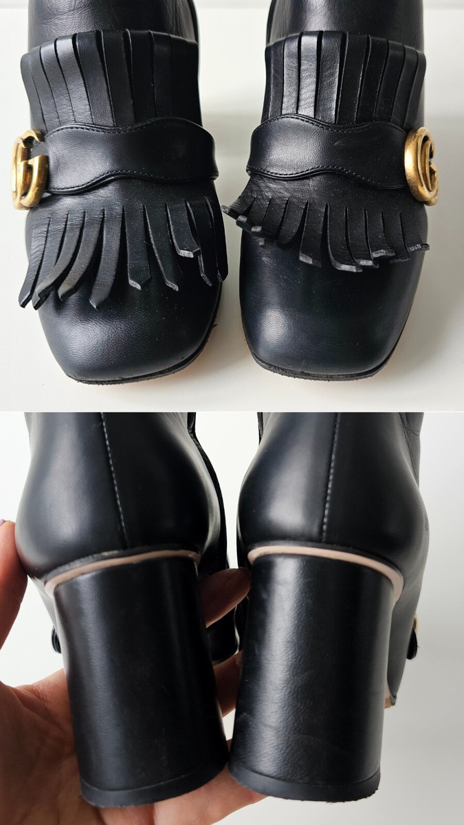 GUCCI ブーツカットデニム ゴールドロゴ ☆Gucci☆デニムのジーンズに似合う♪ウィメンズ GG スニーカー