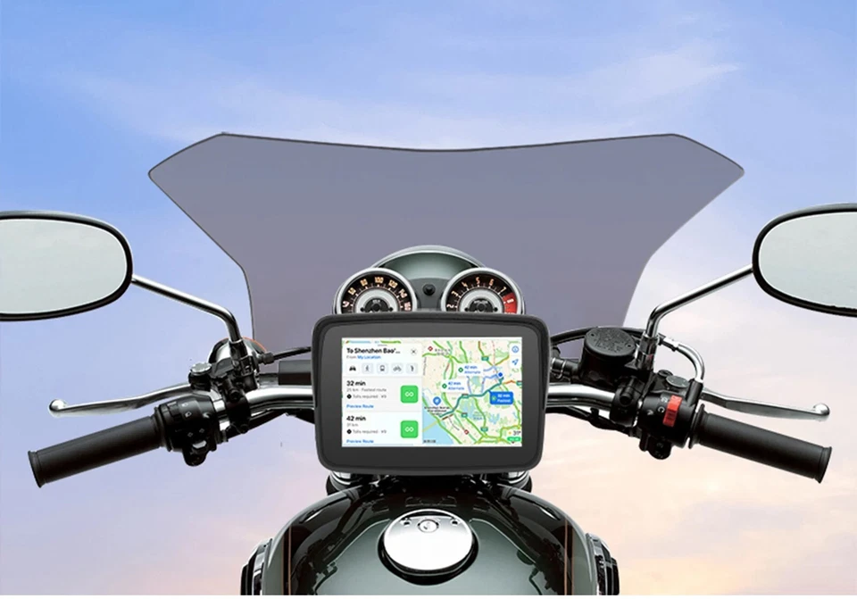 Kabelloser Carplay Bildschirm für Motorrad CarPlay & Android Auto Wasserdicht - Bild 3 von 4