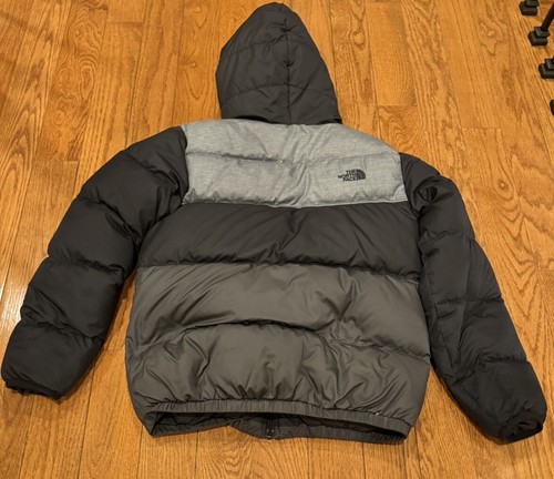 The North Face Boys Puffer Jacket (Reversible) Boys Youth Large Gray/Black - Picture 3 of 4
