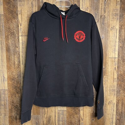 Manchester United Hoodie Black Nike 320141-010 Jacket size M