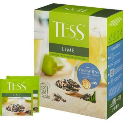 TESS LIME GREEN TEA CITRUS PEELS 100 TEA BAGS NON-GMO Made in Russia  