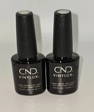 CND Vinylux Weekly Top Coat 0.5 oz/15 mL Nail Lacquer Polish, 2-Pack, Box-Free