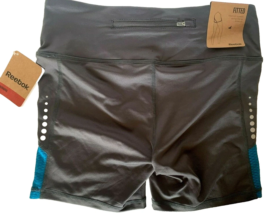 NEW! Reebok [S] Women's Compression Run/Track/Gym/Yoga Shorts-Grey - Image 3 of 3