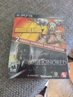 Borderlands 2 & Dishonored ~ Sony Playstation 3 ~ PS3 ~ New Sealed