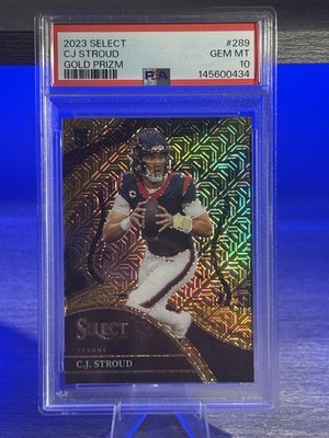 2023 Panini Select - Club Level C.J. Stroud #289 Gold Prizm /10 (RC)