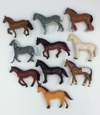 Lot of 11 Vintage Funrise Horse Figures Plastic Toy Horses Stable Play Set EUC