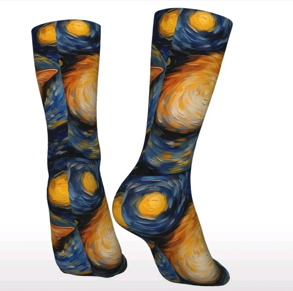 Calcetines Gato Naranja Art Stocking Stuffer NUEVO Envío Gratis Foto 4 de 4