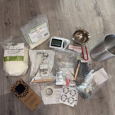 Wachsschmelze Herstellung Starter Kit inkl. Thermometer, Wachs, Dochte, Aufkleber etc.