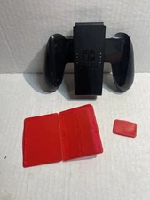 OEM Nintendo Switch Joy-Con Black Comfort Grip And Game Case