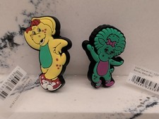 Crocs Jibbitz Charms Barney Friends Baby Bop B.J. Lot Of 2 NEW
