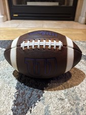 Wilson GST NCAA Piłka nożna Oficjalny rozmiar Brązowa Skóra Fioletowa WTF1003 Przygotowany NFHS