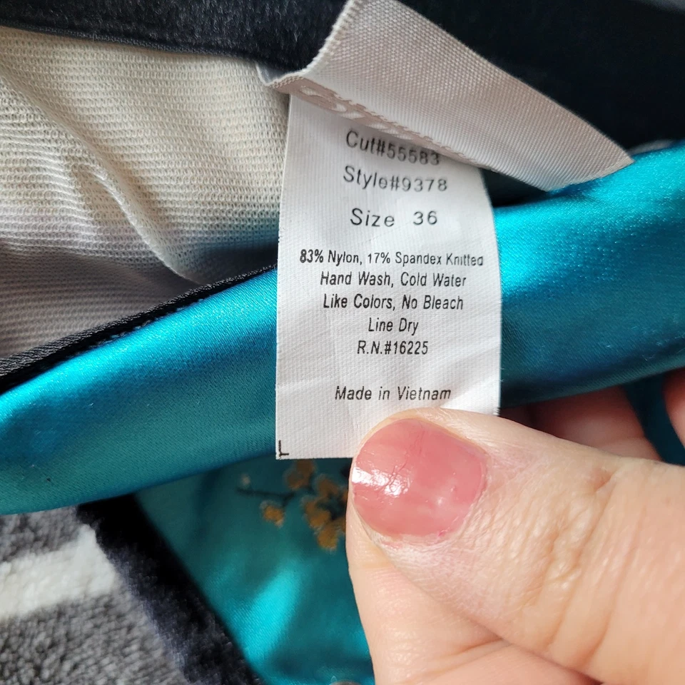 Lencería Sexy De Colección Shirley Of Hollywood Corsé Bustier Talla 36 Azul Satinado Floral Foto 3 de 4