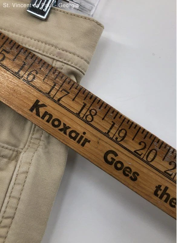 Pantalones de bolsillo clásicos de pierna recta de algodón de lona elástica caqui Duck Head 1865 -34 Foto 3 de 4