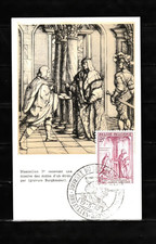 BELGIQUE journée du timbre 1957 Carte 1er Jour BRUXELLES