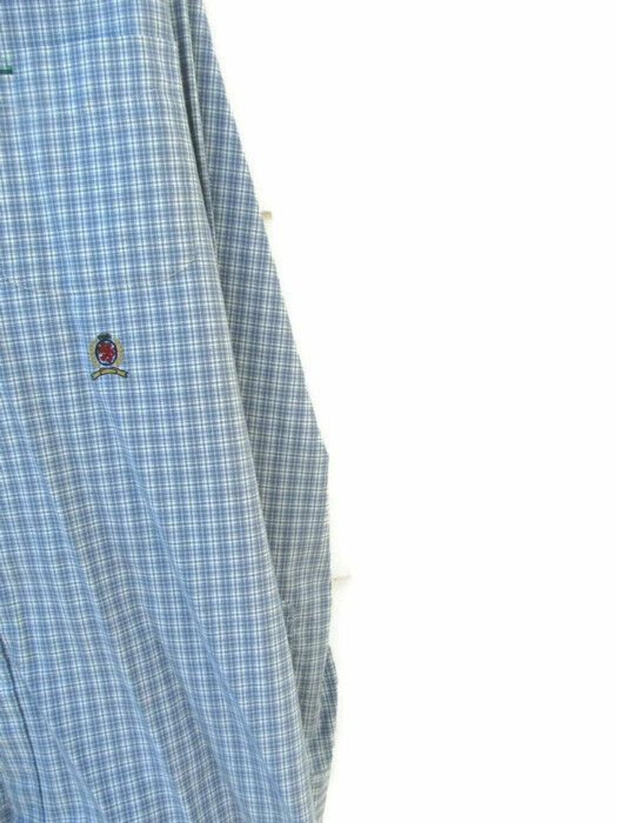 Tommy Hilfiger Mens Long Sleeve Dress Shirt Plaid & Checks Gray Green XL 012 thumbnail 5