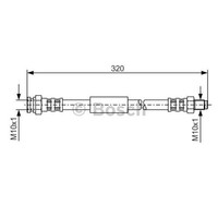 Bosch Bremsschlauch Bremsleitung Hinten FüR Fiat Croma Kasten 1 987 481 048