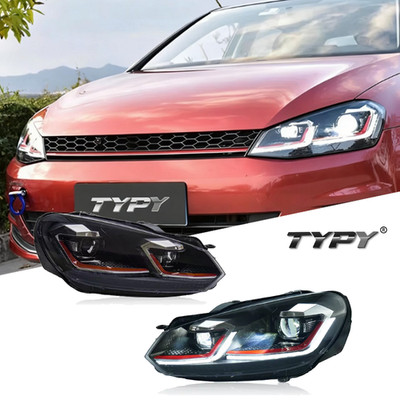 Front-LED-Scheinwerfer-Projektor-Tagfahrlicht Fit für Golf 6 MK6 08-12 Baugruppe