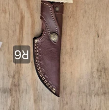 Handmade Fixed blade knife Leather Sheath Belt Carry Holster Case r6