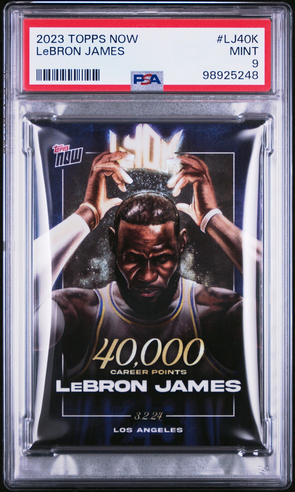 2023 TOPPS NOW #LJ40K LEBRON JAMES PSA 9
