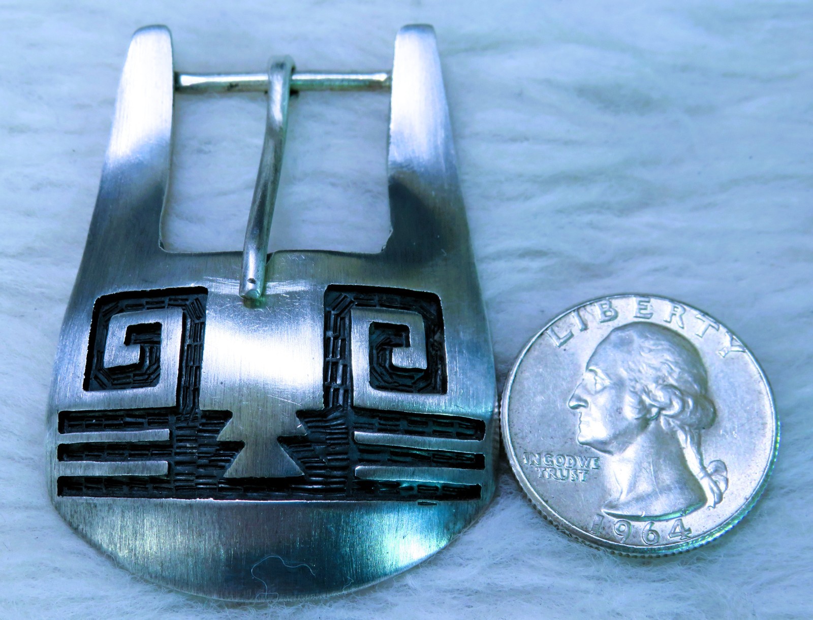 Hopi sterling silver overlay Ranger 4pc. Belt Set