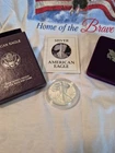 1987 S American Silver Eagle Proof Coin In OGP With COA Beautiful Coin 😍