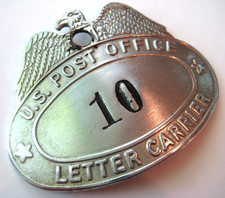 VINTAGE Altered Hat Badge USPS LETTER CARRIER Post Office #10