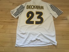 Vintage Real Madrid David Beckham White Jersey 2004-2005