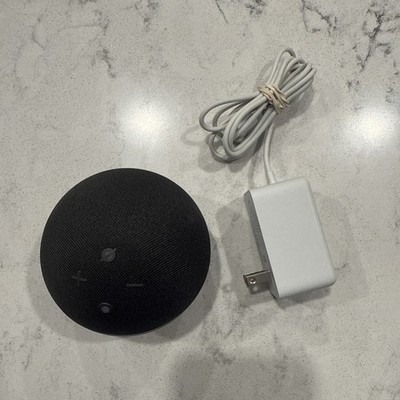 Amazon Echo Dot (4th Gen.) Smart Speaker - Charcoal - WITH AC POWER ADAPTER 