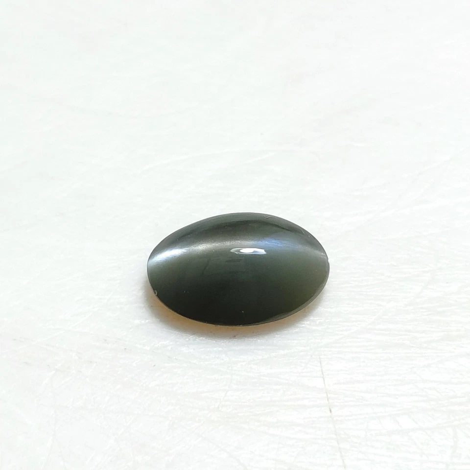 Piedra preciosa crisoberilo color verde ojo de gato alejandrita natural rara de 1 quilate A-283 Foto 2 de 4