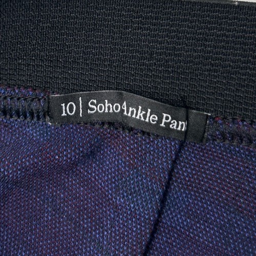Talbots Damen Soho Knöchelhose blau grün Größe 10 kariert schwarz elastischer Bund - Bild 6 von 12